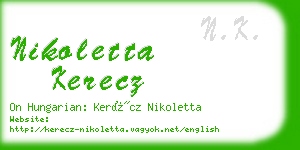 nikoletta kerecz business card